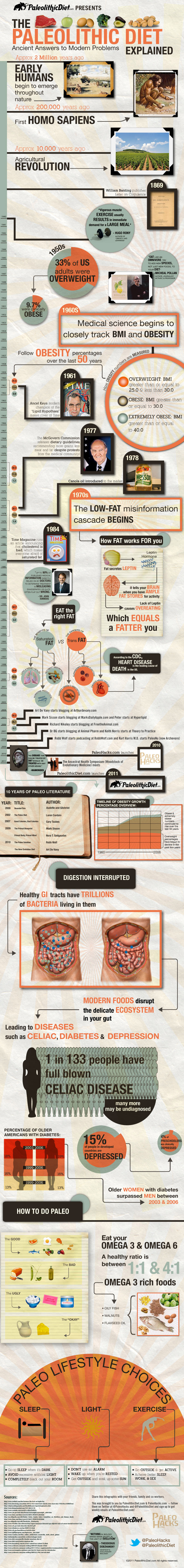 Paleolithic Diet Explained Infographic
